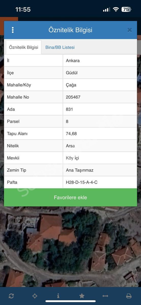 GÜDÜL ÇAĞA MAHALLESİNDE SATILIK TEK TAPU ARSA