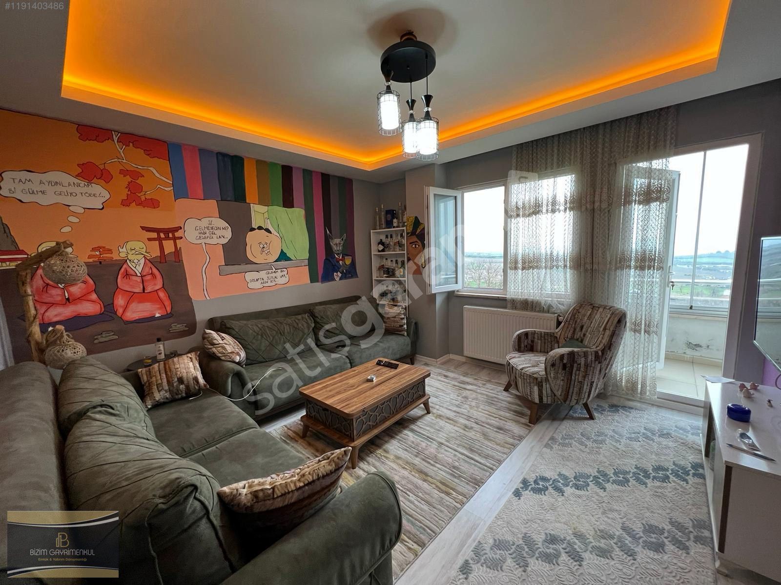 BİZİM'DEN GÖRÜKLE'de 2+1 LÜX EŞYALI TASARIMLI SATILIK DAİRE