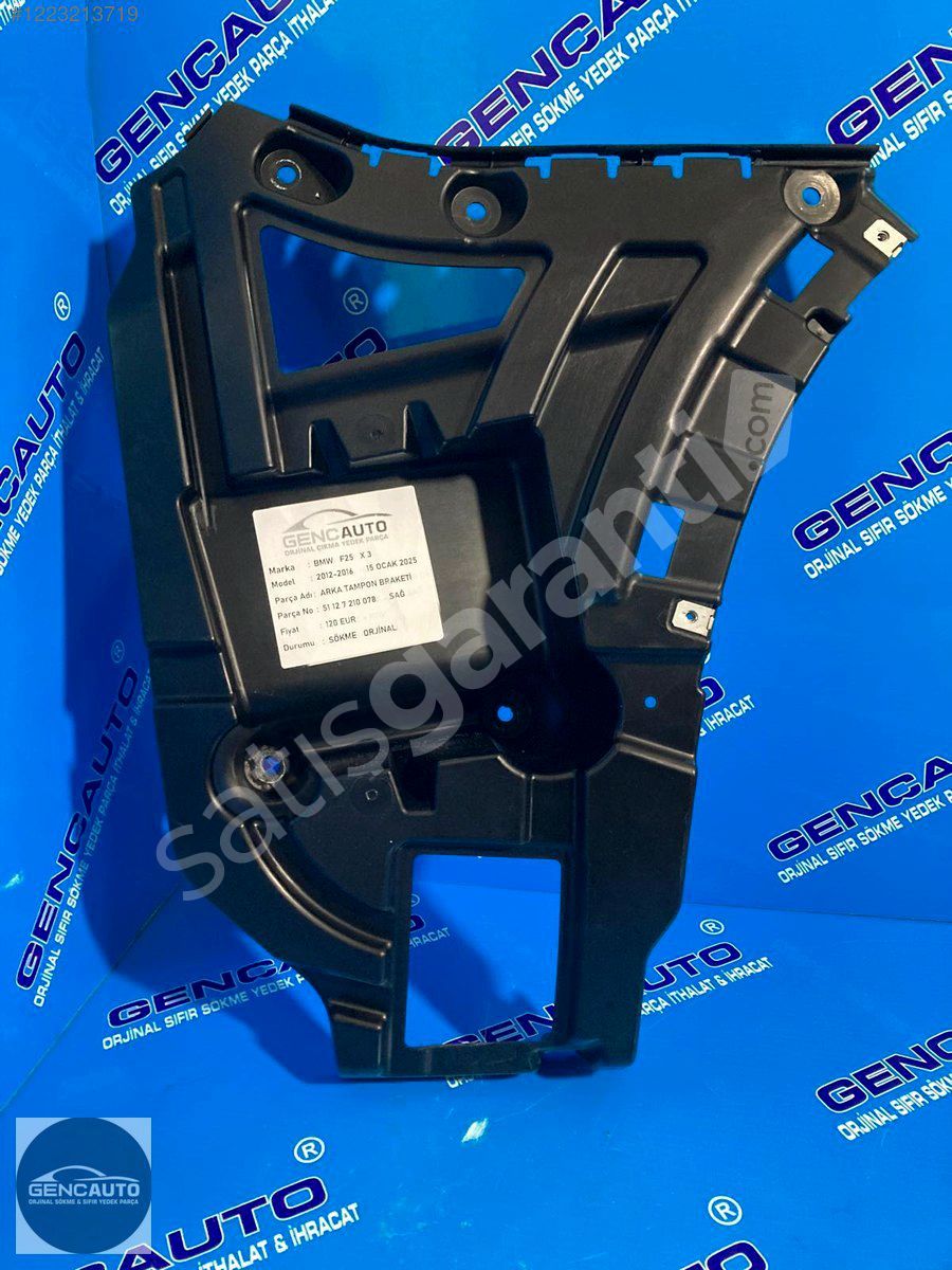 BMW F25 X3 ARKA TAMPON BRAKETİ SÖKME ORJİNAL 51127210078 SAĞ