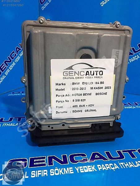 BMW E90 LCI MOTOR BEYNİ SÖKME ORJİNAL OEM 8510829 184 BG