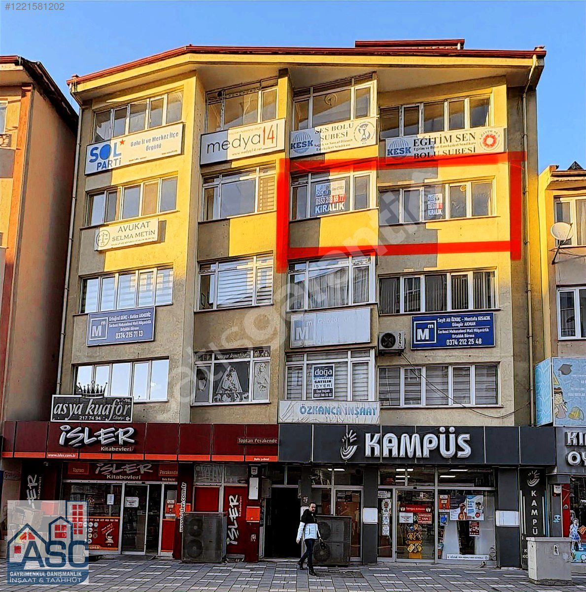 ASC DEN ŞEHİR MERKEZİNDE 3+1 ARA KAT KİRALIK DAİRE