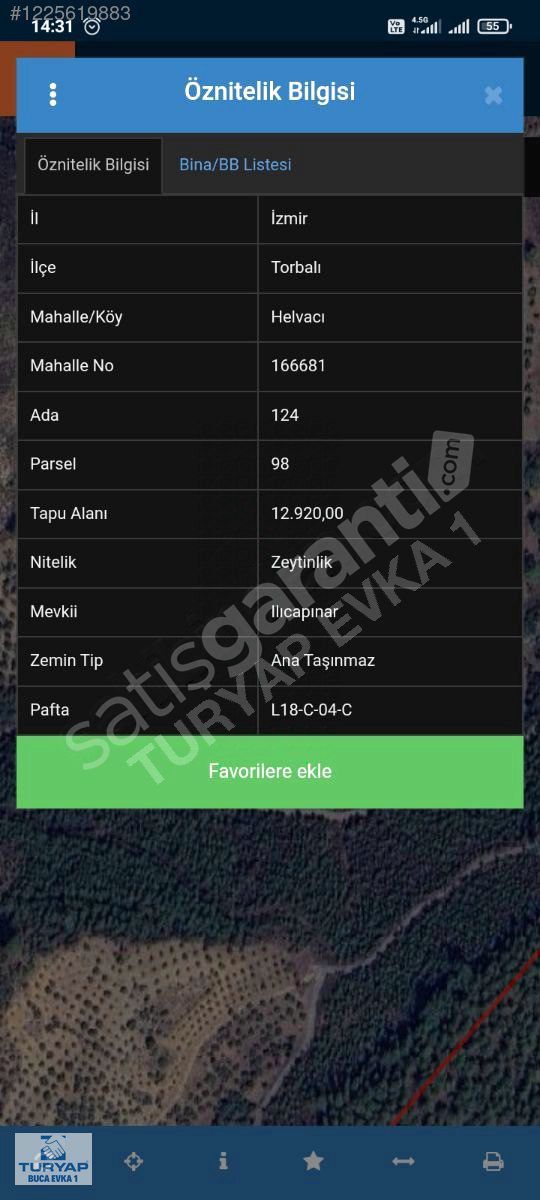 Turyap'tan Torbalı 'da Elektrik Suyu Olan Resmi Tapulu Bahçe