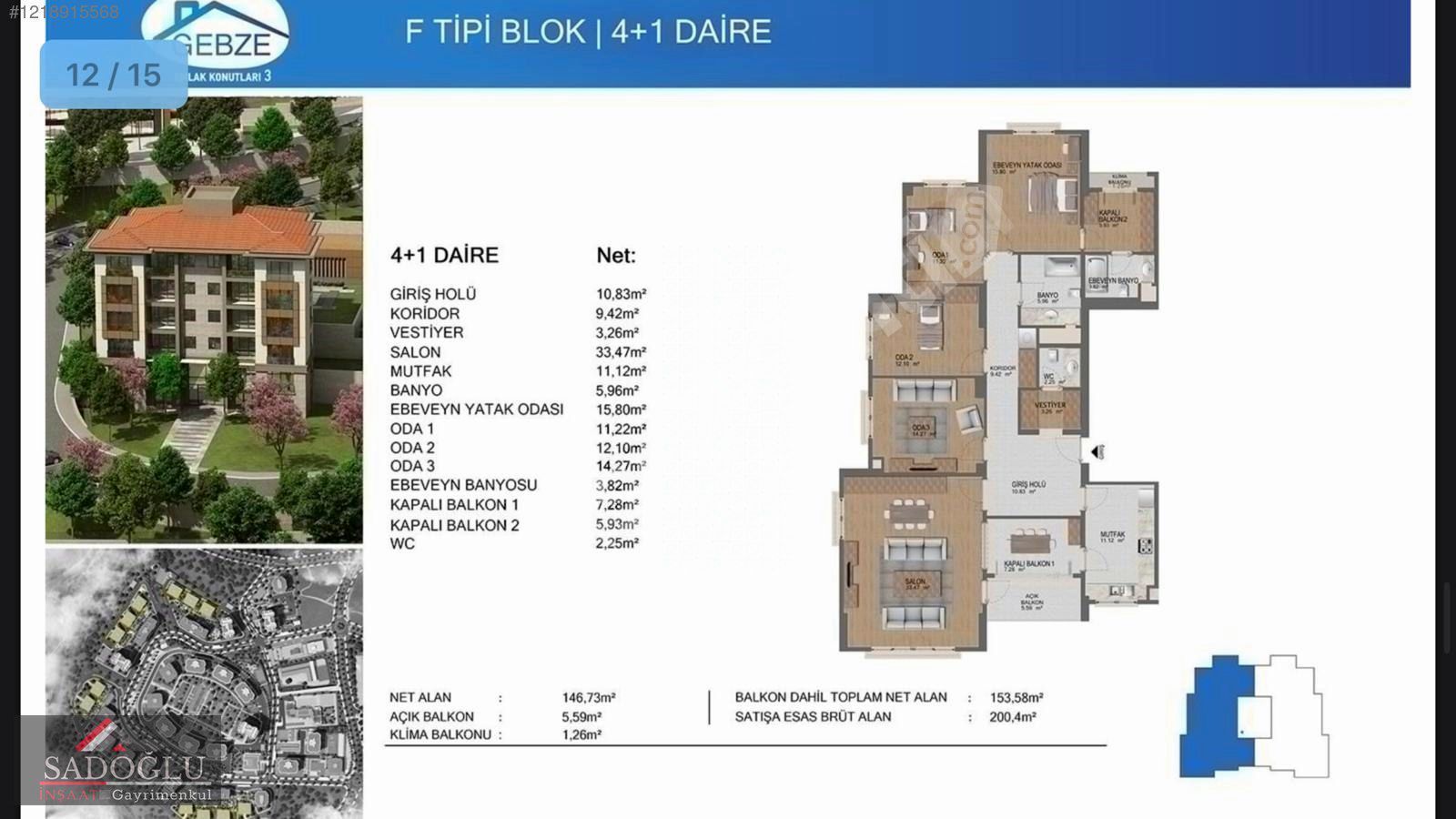 3. ETAP F BLOKLARDA 4+1 DAİRE