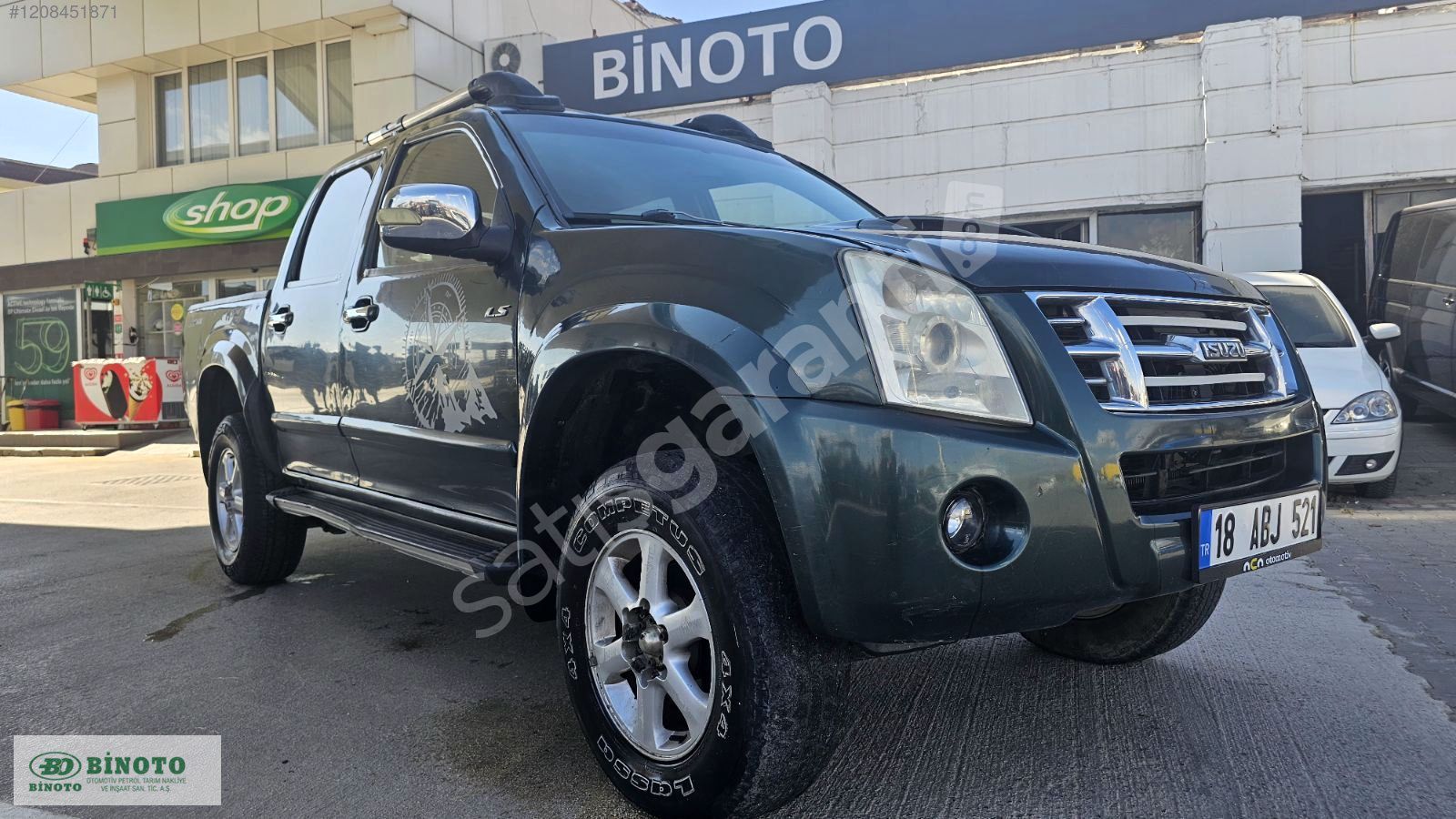 BİNOTO DAN 2008 MOD. ISUZU 4×4 dmax Otomatik BAKLIMLI PİKAP