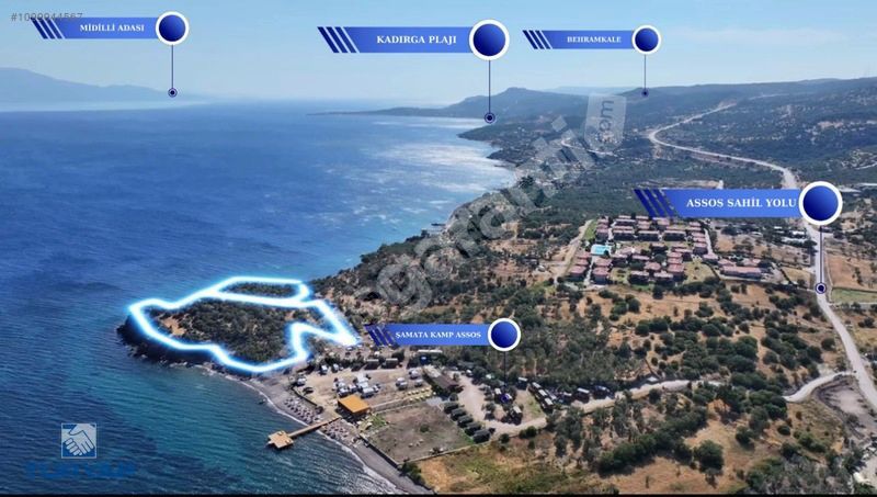 ASSOSDA 12 DÖNÜM DENİZE SIFIR SATILIK