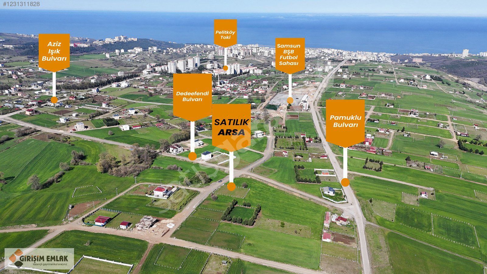 5 KAT 836 M2 GENİŞ YOLA CEPHELİ SATILIK ARSA ATAKUM OYUMCA