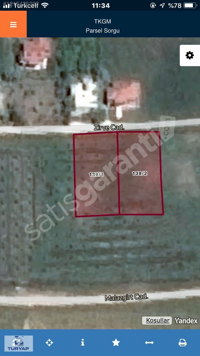 Döşemealtı Bademağacı Beldesinde 706 m2 Satılık Arsa