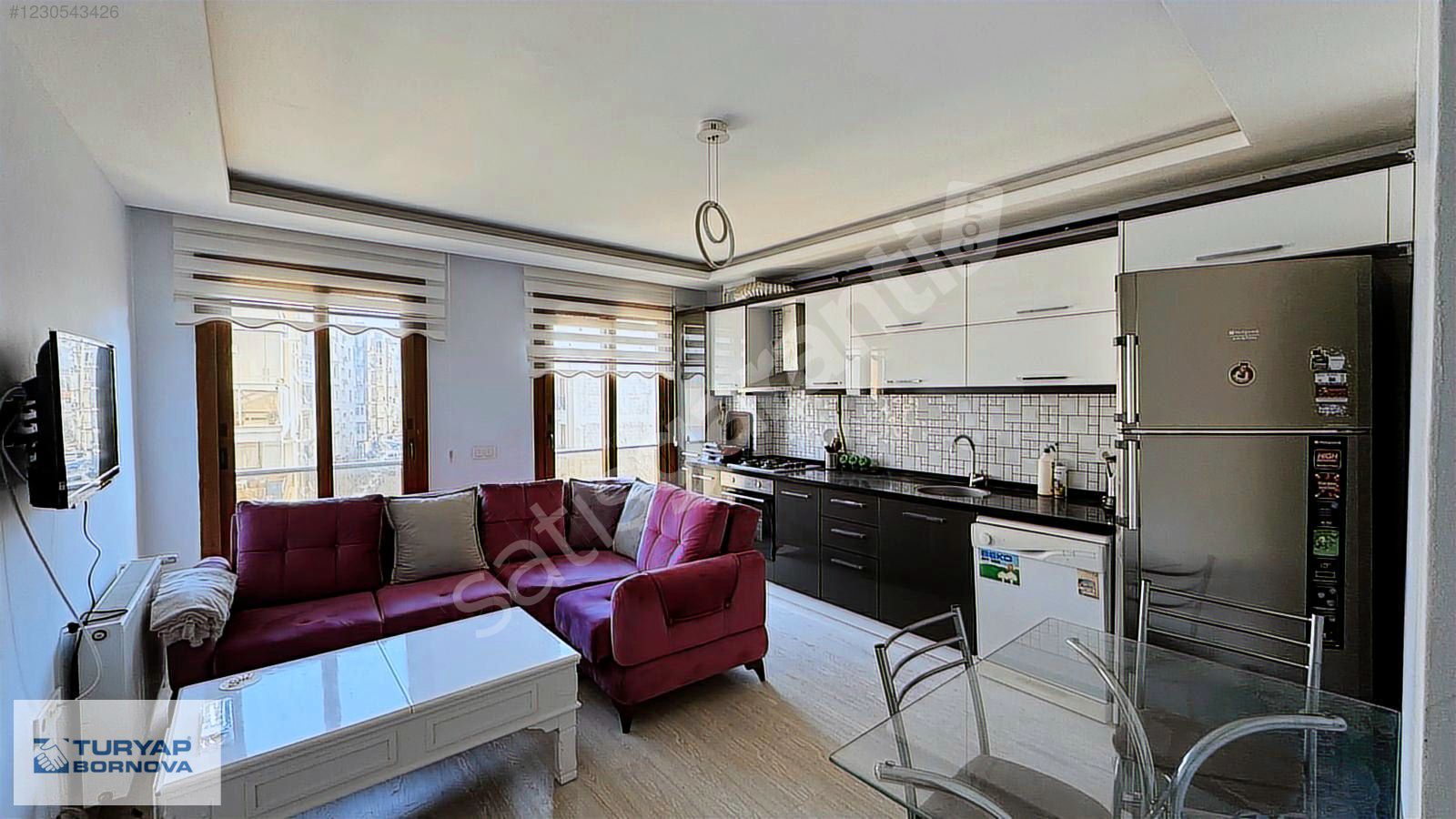 Bornova Ergene mah. de Eşyalı Kiralık 1+1 Daire