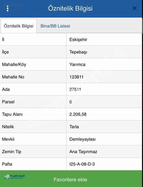 TURYAP ESKİŞEHİR YARIMCA SATILIK ARAZİ