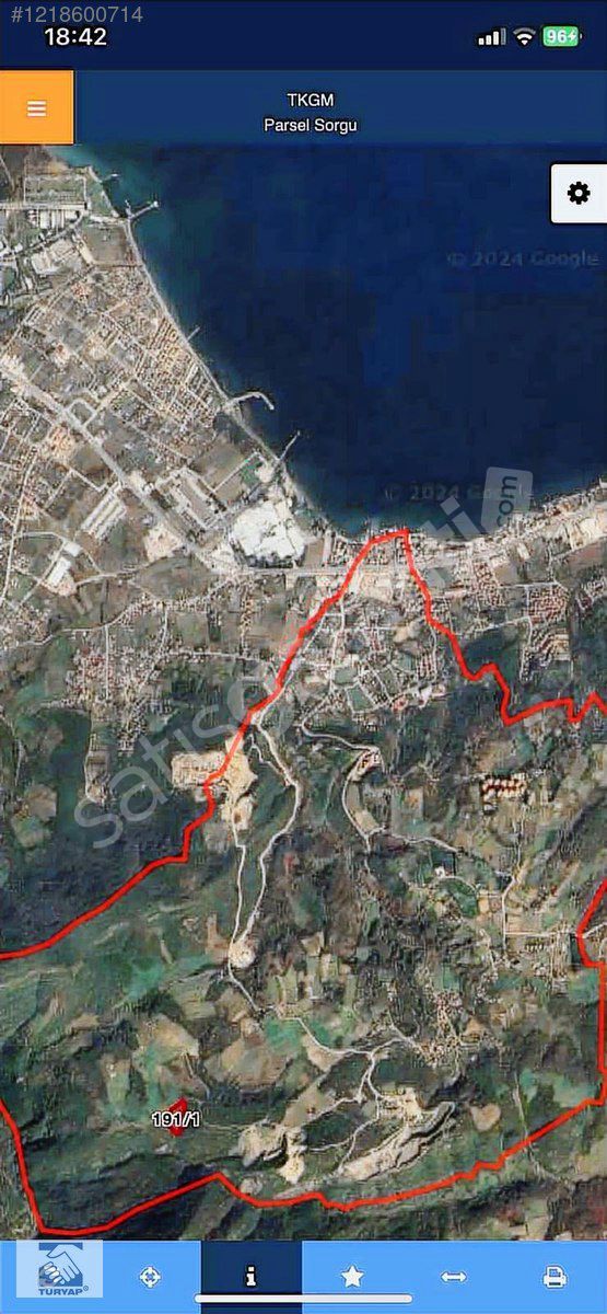 TURYAPTAN KARAMÜRSEL DERE KÖYDE SATILIK TARLA