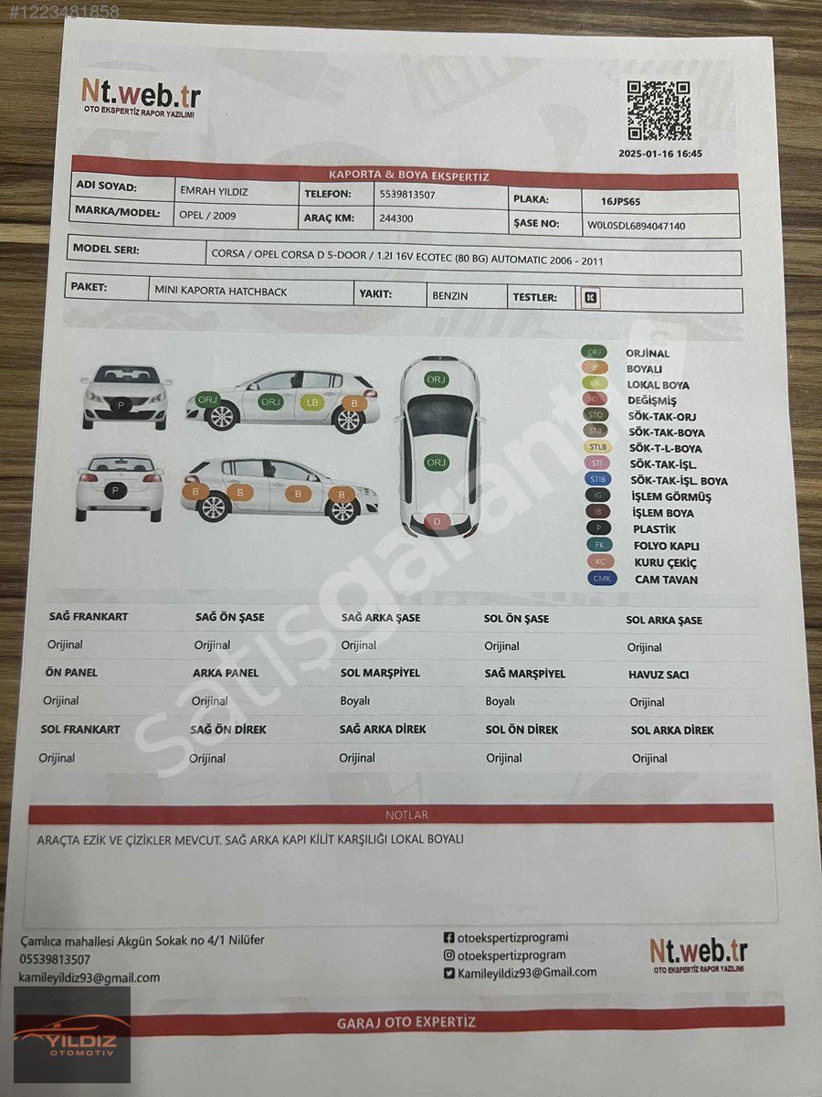 Otomatik kıp kırmızı Opel ful paket