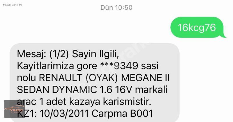 Tavan kaput boyasız Megane 3
