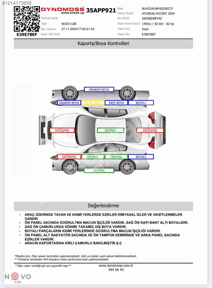 Hyundai Accent 1.5 CRDİ ADMİRE 2004 ModeL