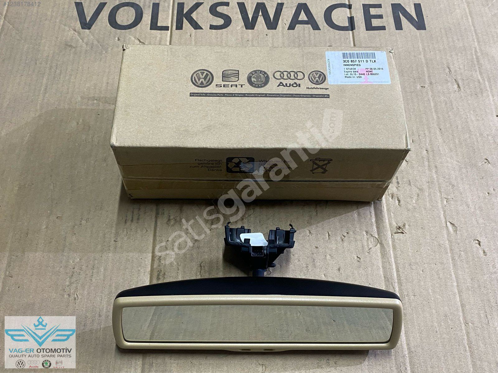 VOLKSWAGEN TİGUAN 2012-2015 İÇ DİKİZ AYNA AYNASI 3C0857511 BEJ