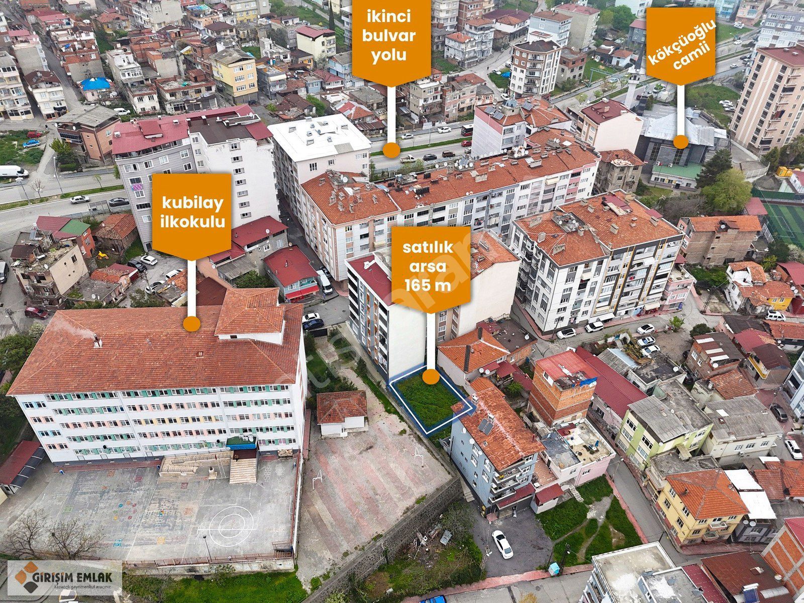 İKİNCİ BULVAR ALTI KUBİLAY OKULU YANI 5 KAT İMARLI ARSA