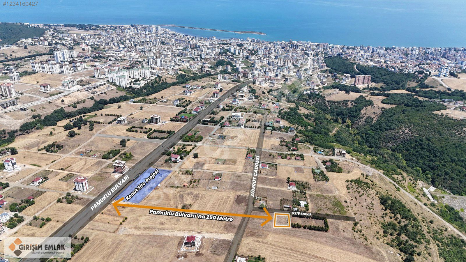5 KAT 445 M DENİZ MANZARALI İNŞAATLARA YAKIN ARSA