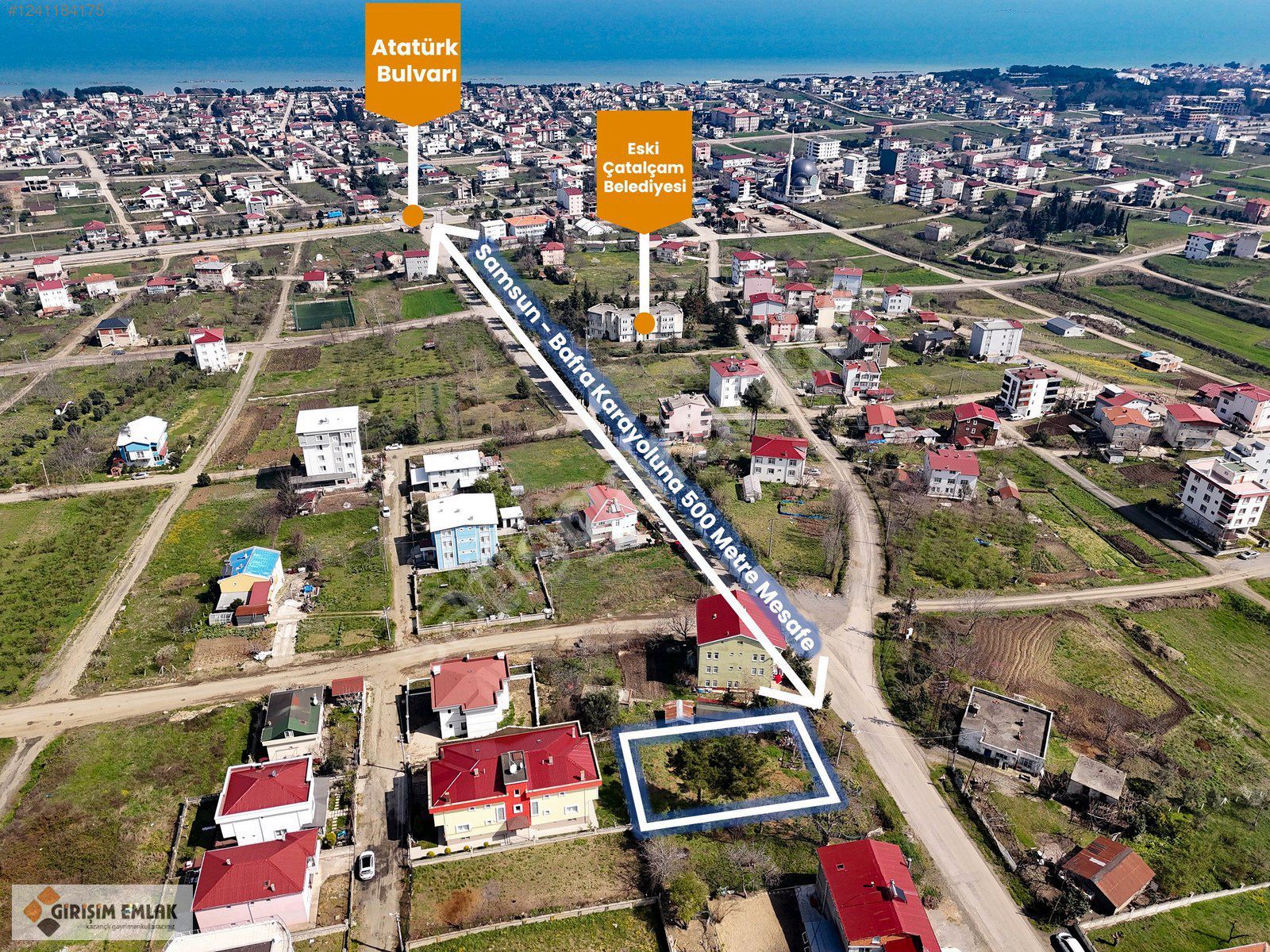 20 METRELİK YOLA CEPHE 4 KAT İMARLI SATILIK ARSA