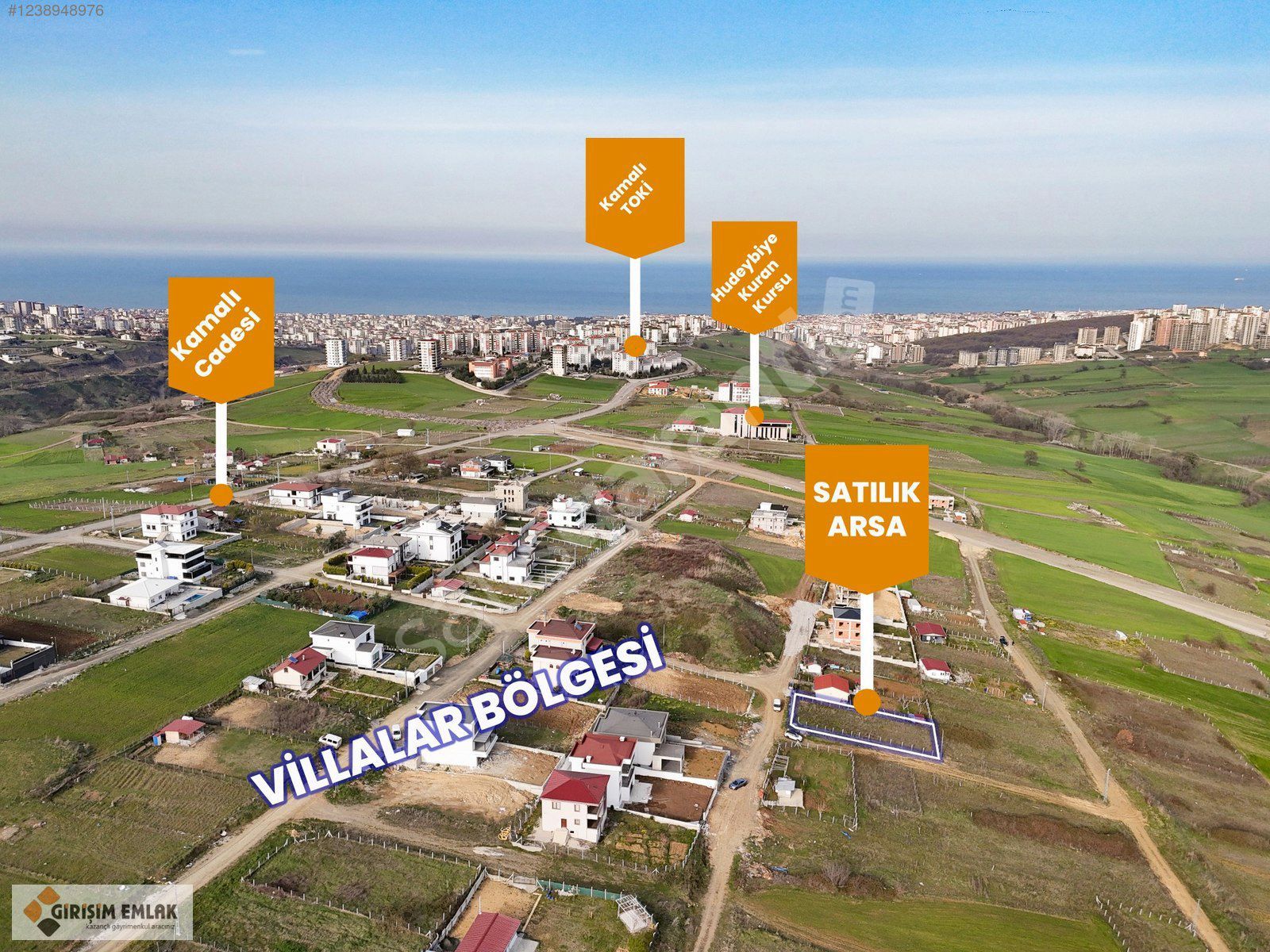 KAMALI VİLLALAR BÖLGESİ ŞEHRE YAKIN KÖŞE ARSA