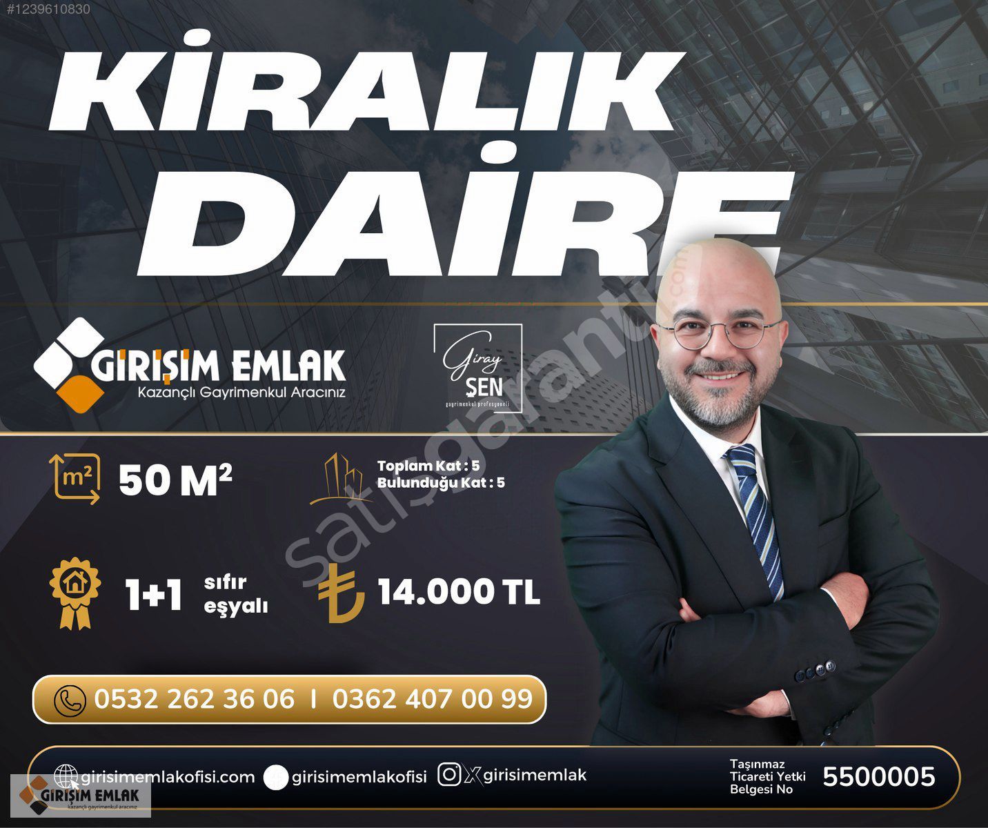 SIFIR EŞYALI KİRALIK 1+1 GENİŞ CAM BALKONLU