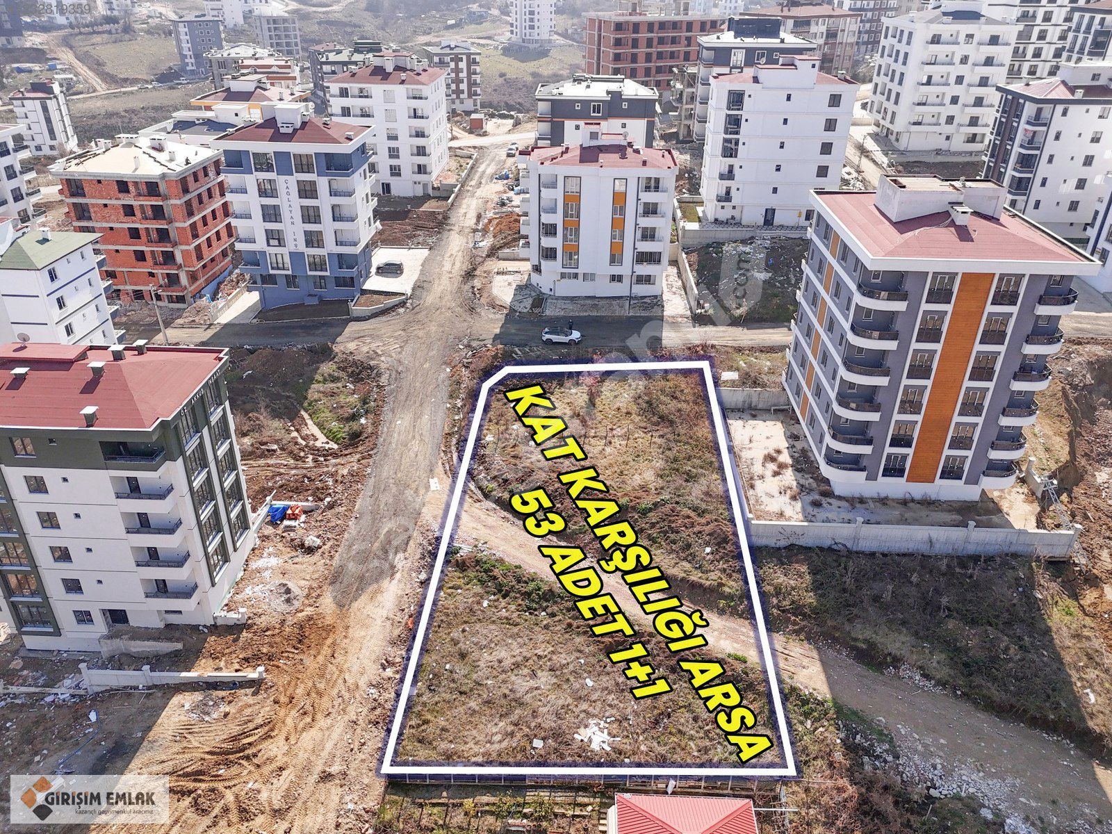 KAT KARŞILIĞI PROJELİ RUHSATLI 53 ADET 1+1 KÖŞE BAŞI