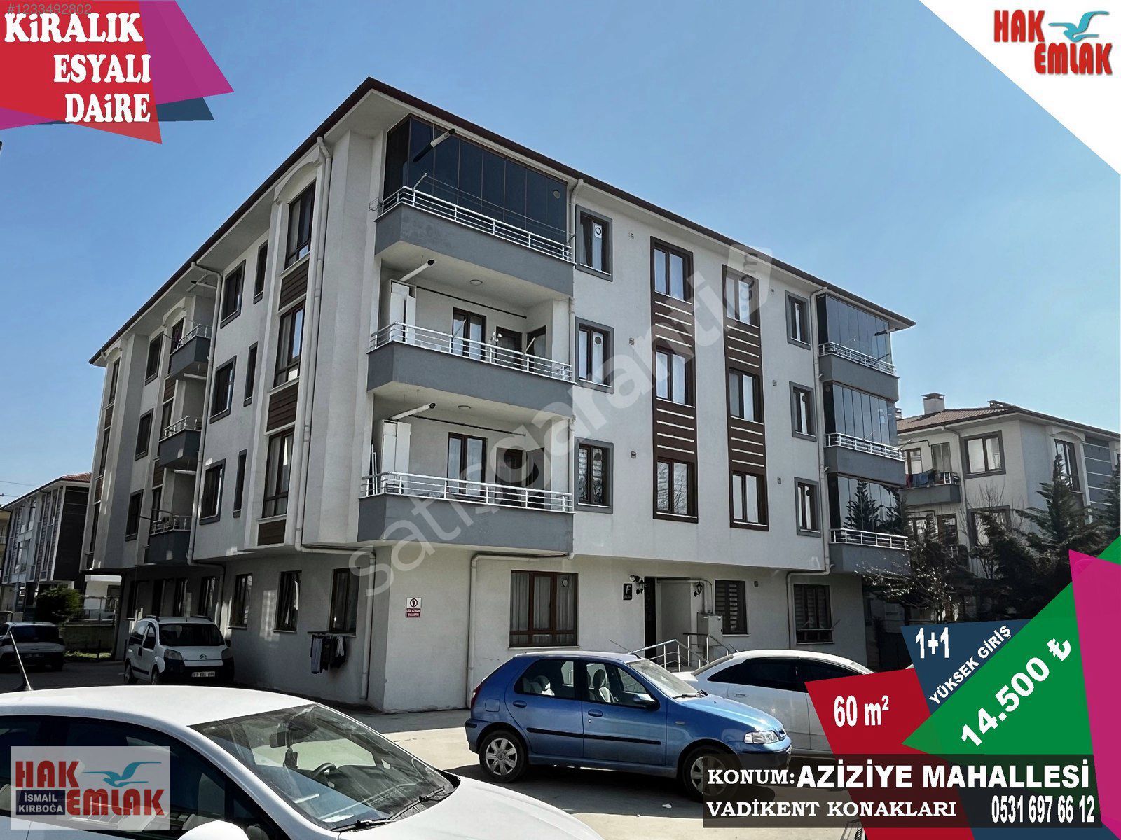 Hak Emlak'tan Vadikent Konaklarında Kiralık 1+1 Eşyalı Daire
