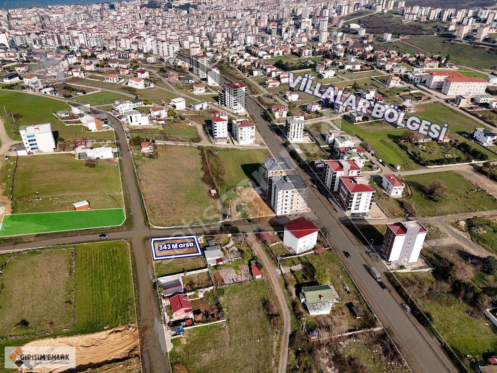 KÖŞE BAŞI 3 KAT İMARLI VİLLALIK ARSA ATAKUM ALANLI