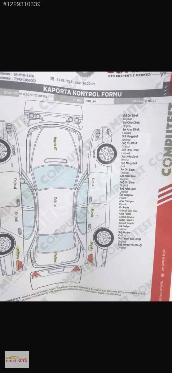 1 İNCİ AUTO'dan klimalı düşük bütçeli sorunsuz clio