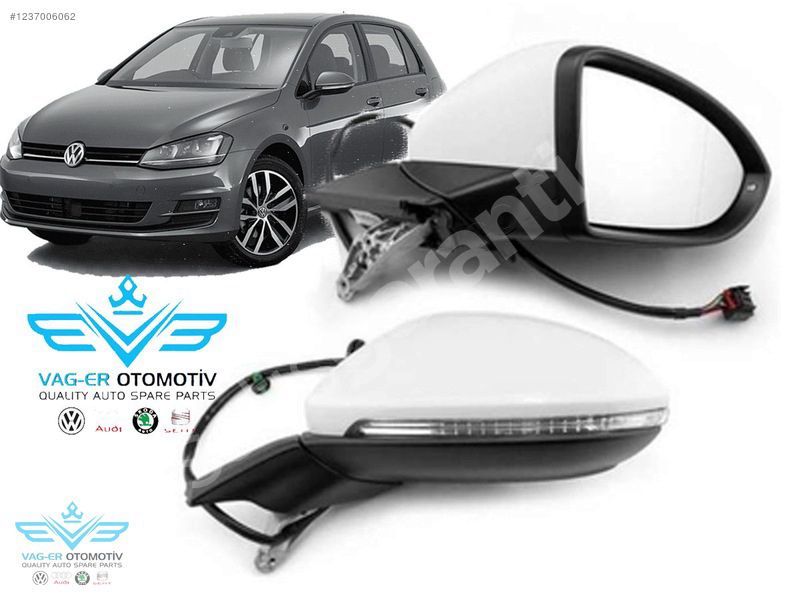 VW GOLF 7 2013 SAĞ SOL AYNA KOMPLE KATLANIR ÇEVRE AYDINLATMALI