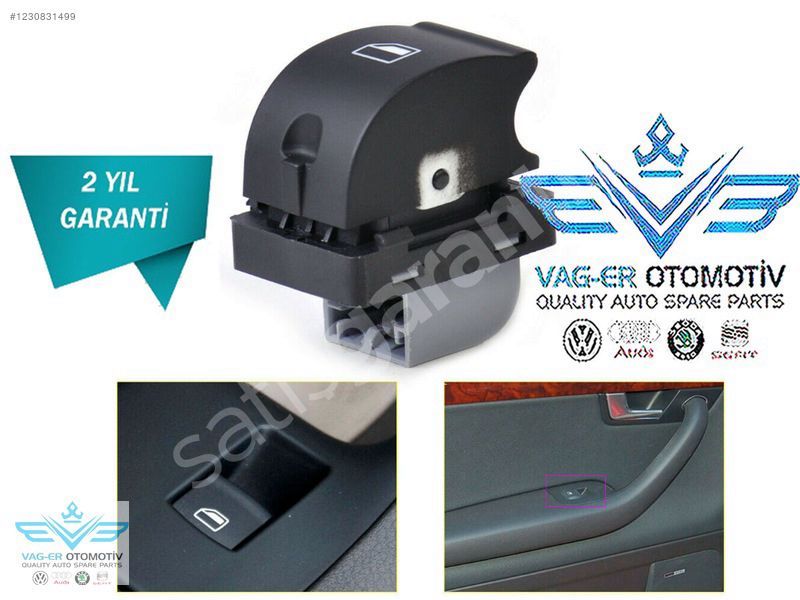 AUDİ TT 2007-2014 ÖN SAĞ CAM AÇMA DÜĞMESİ TUŞU 8E0959855A