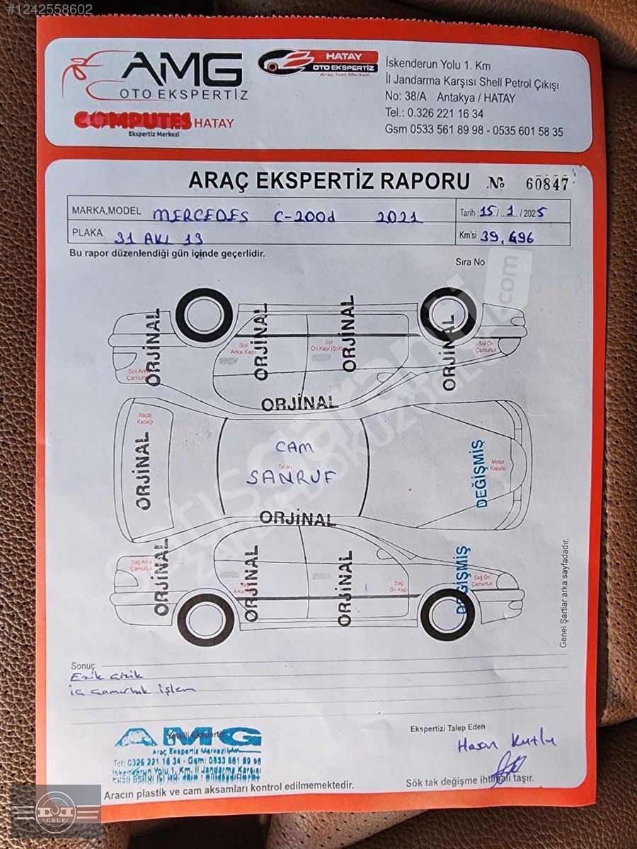 TEMİZ BAKIMLI UYGUN FİYAT DÜŞÜK KM AMG TABA KOLTUK