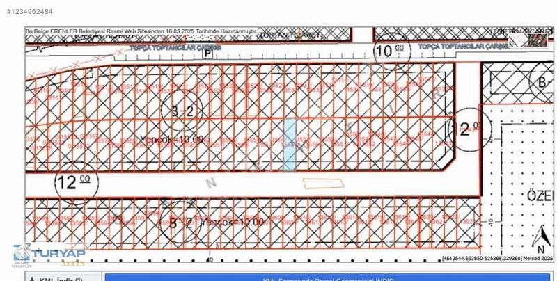 ERENLER TOPÇA YANI 314 M2 TAMAMI İMARLI TİCARİ ARSA