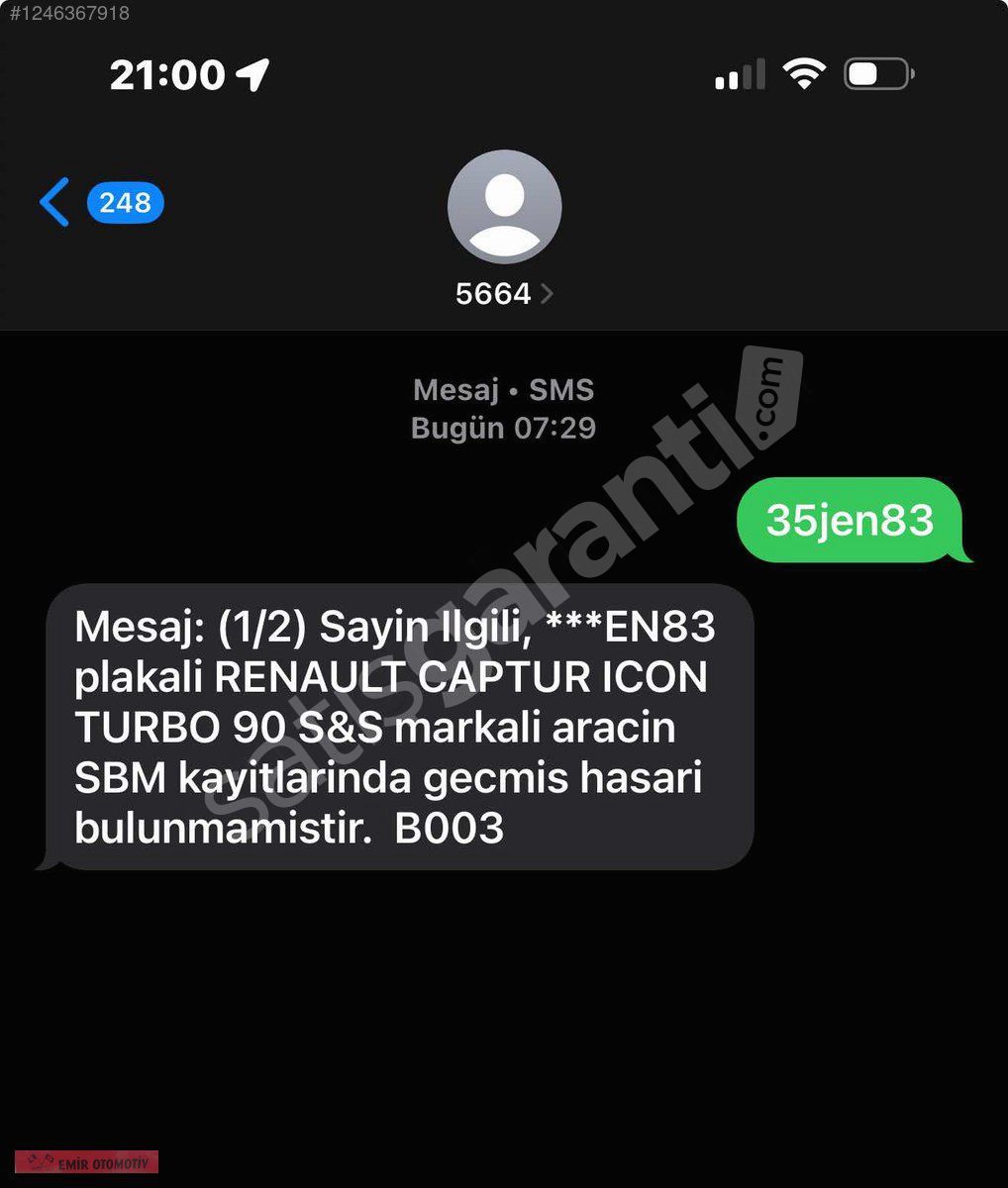 HATASIZ BOYASIZ 102.000KM CAPTUR TOUCH