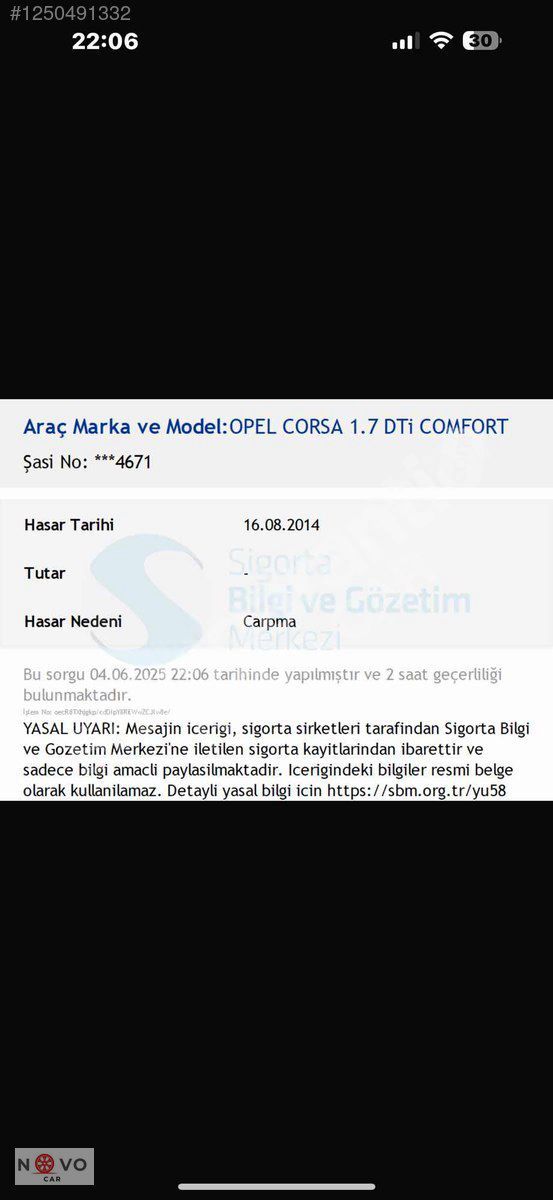 OPEL CORSA 1.7 DTİ 16V COMFORT 2003 ModeL