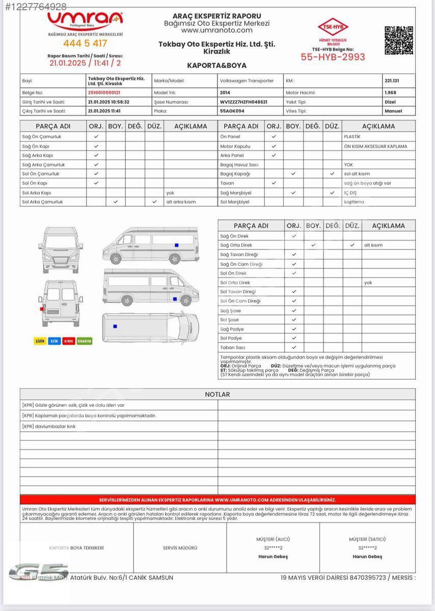 2014 MODEL VOLKSWAGEN TRANSPORTER VIP HATASIZ UZUN ŞASİ