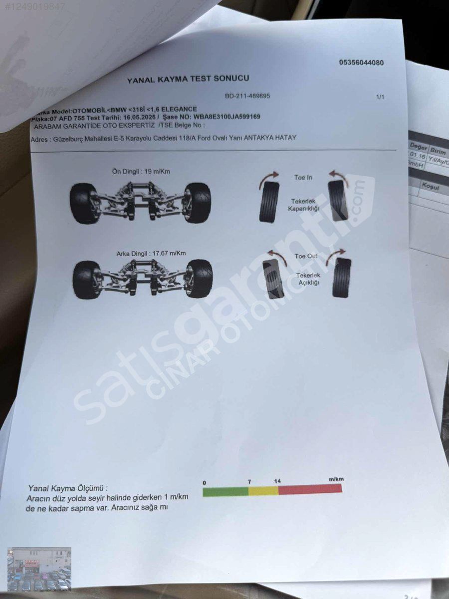 ÇINAR OTOMOTİV DEN BMW 318i