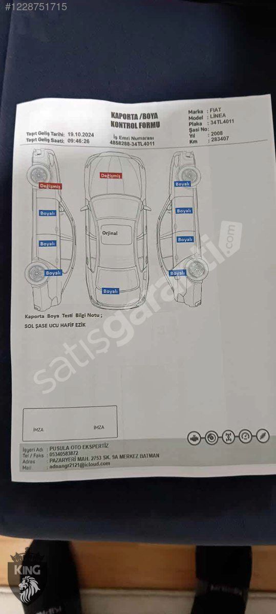 KİNG OTOMOTİV DEN LİNEA