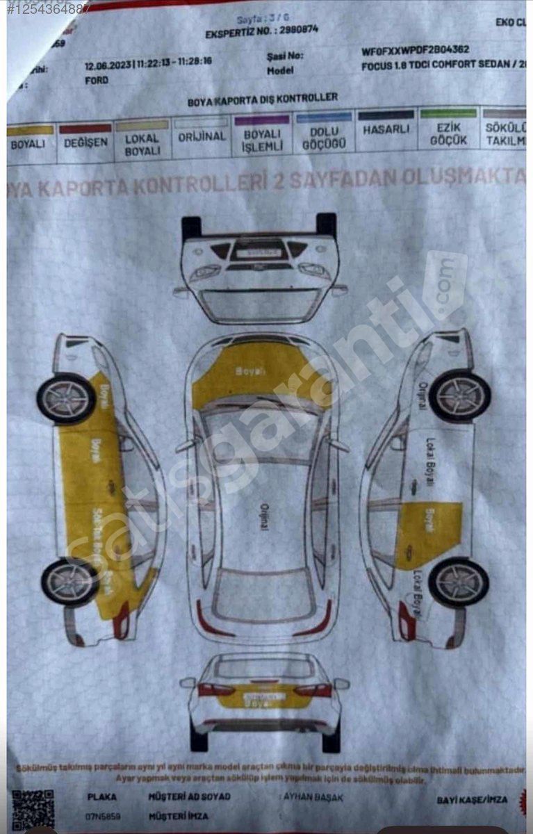 KREDİ KARTINA 12 TAKSİT 2003 FOCUS DİZEL