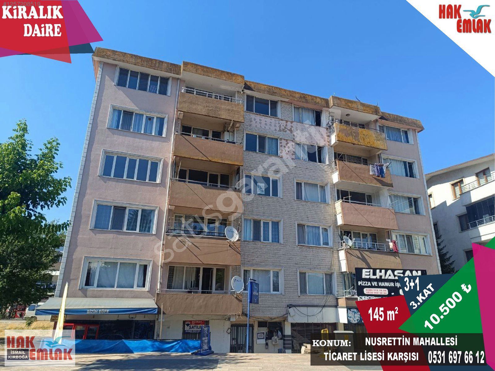 Hak Emlak'tan Tam Merkezi Konumda Kiralık 3+1 Geniş Daire