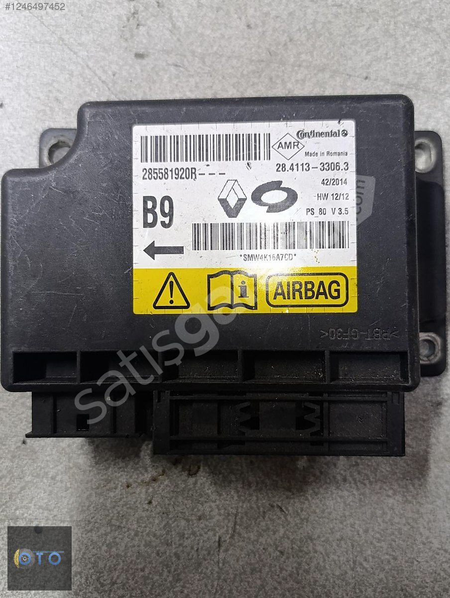 RENAULT MEGANE 3 FLUANCE AİRBAG BEYNİ 285581920R