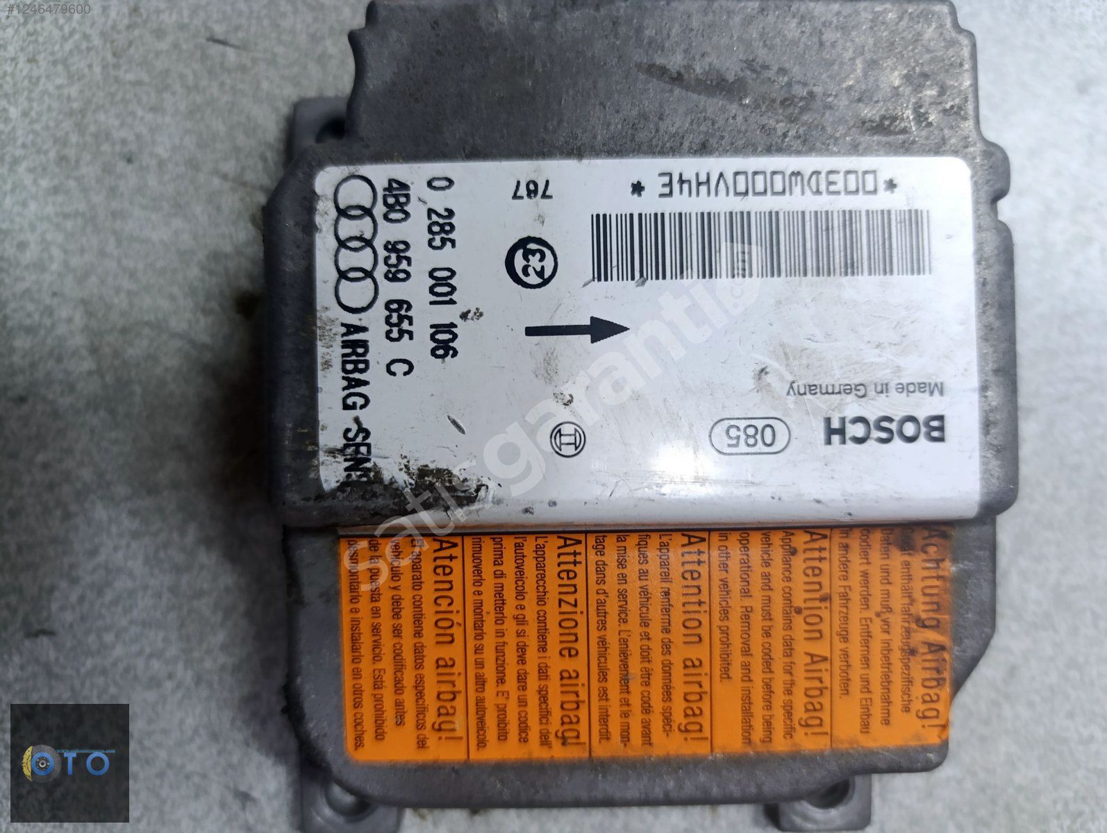 AUDİ A6 AİRBAG BEYNİ 4B0959655C