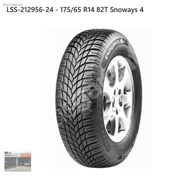 KIŞ KAMPANYASI !!! 175/65R14 82T SNOWAYS 4 LASSA KIŞLIK.
