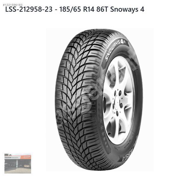 KIŞ KAMPANYASI !!! 185/65R14 86T SNOWAYS 4 LASSA KIŞLIK.