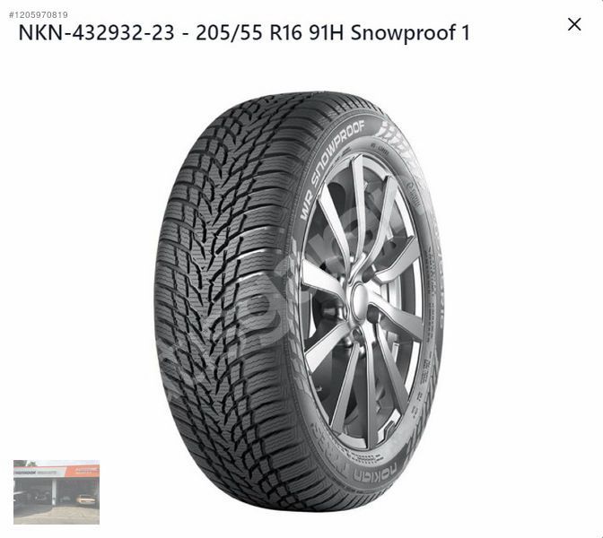 205/55R16 91H SNOWPROOF 1 NOKİAN KIŞLIK