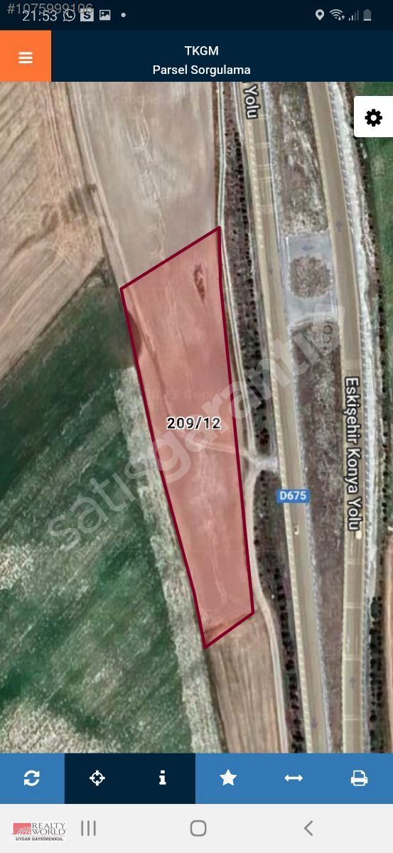 RW UYGAR 'DAN ESKISEHIR-KONYA YOLUNA CEPHE YATIRIMLIK TARLA