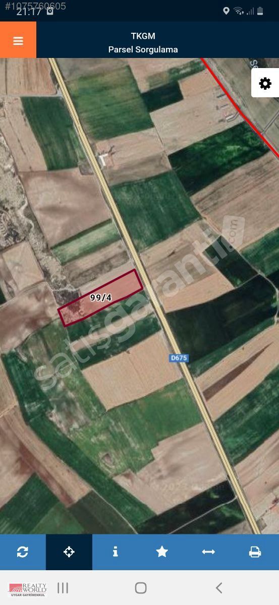 RW UYGAR 'DAN ESKISEHIR KONYA YOLUNA CEPHE KUPON TARLA