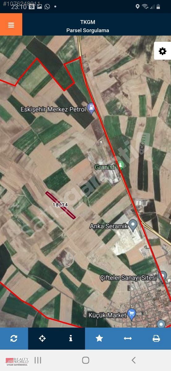 RW UYGAR 'DAN CİFTCİ 'DE 23.067 M2
