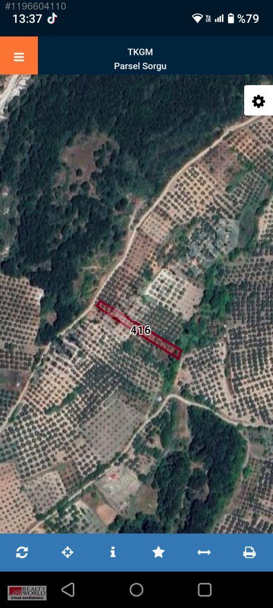 RW UYGAR'DAN HANÇERLİDE 986 M2 TARLA
