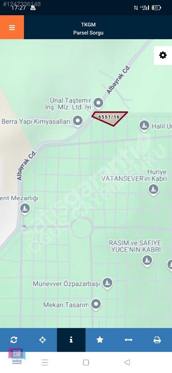 DİALOG DOĞUŞ YUNUSELİ DE SATILIK TARLA 160 m2 HİSSE