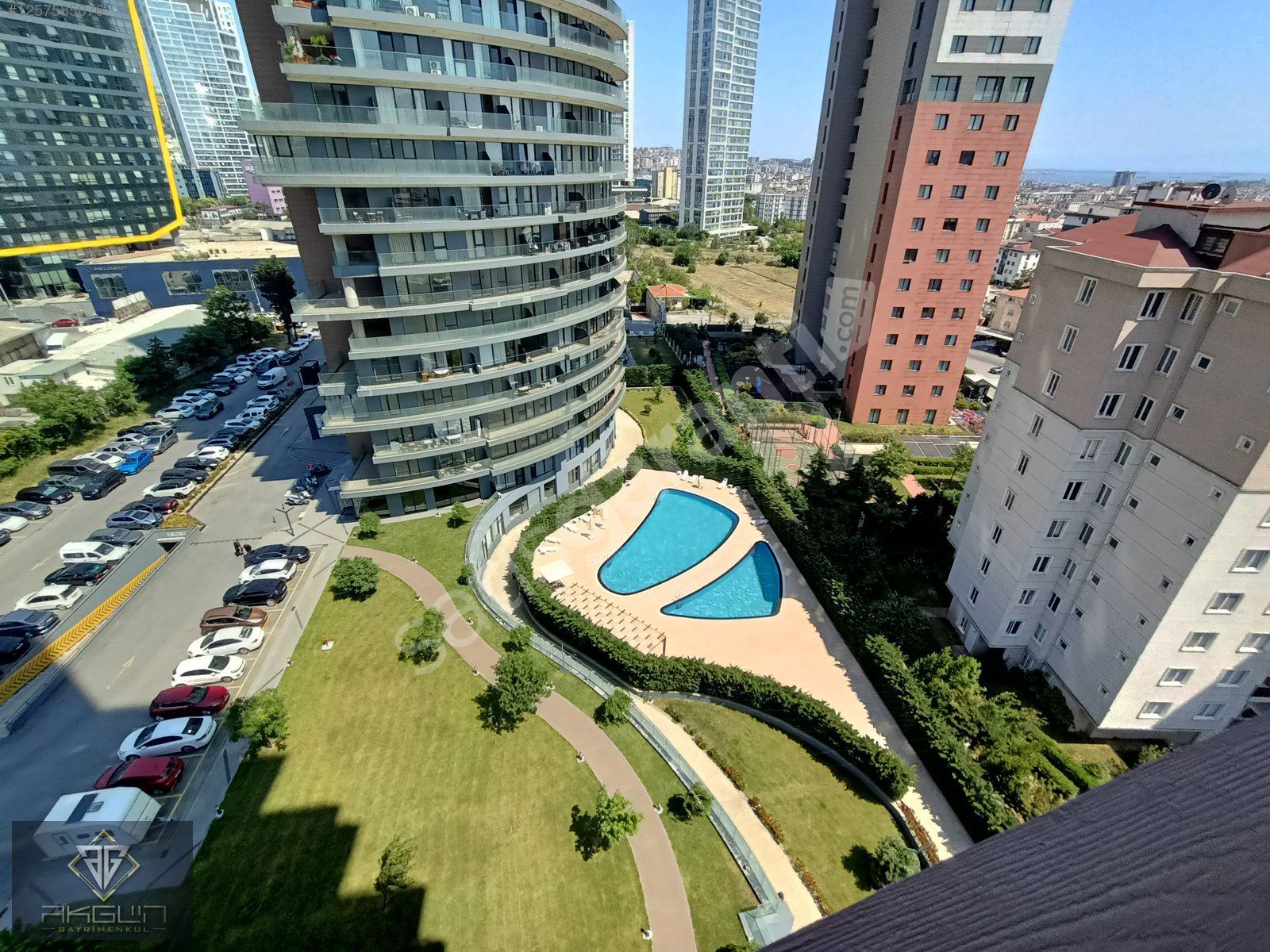 AKGÜN'DEN DAP TERAS KULE'DE 1+1 DENİZ MANZARALI SATILIK DAİRE