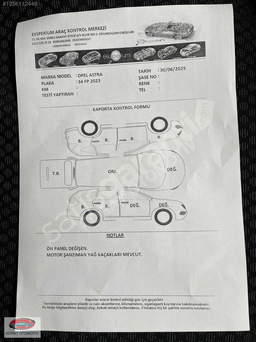 Koray Otomotiv'den Dizel Otomatik Opel Astra